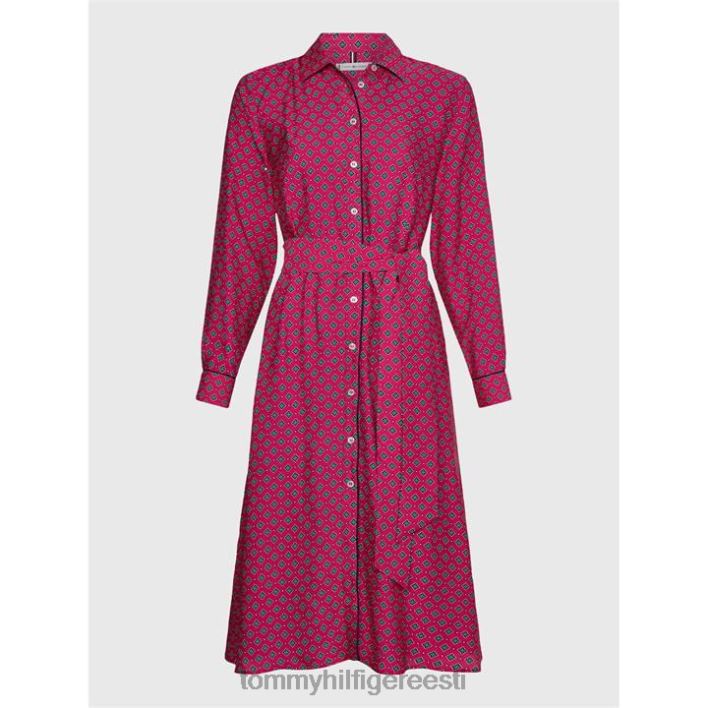 vis foullard särk kleit ls RJV6219650 magenta Tommy Hilfiger