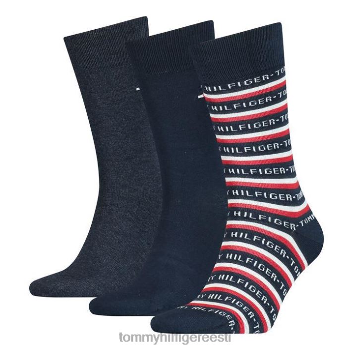 3 pakki kinkekarbis sokid RJV6219656 tume merevägi Tommy Hilfiger
