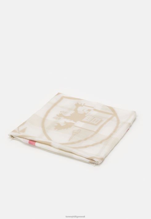 ikoonid narmastega sall foulard RJV626118 beež segu Tommy Hilfiger