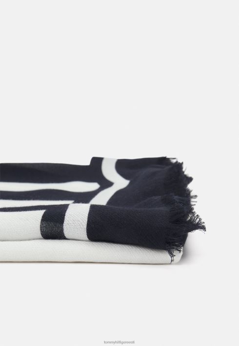 ülikooli triip kandiline foulard RJV624546 kõrbe taevas Tommy Hilfiger