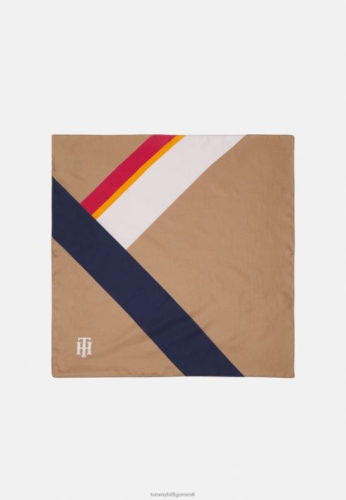 moodne ülejääk bandana foulard RJV624213 beež Tommy Hilfiger