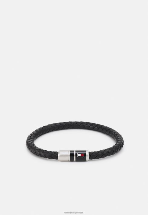 punutud käevõru RJV626221 must Tommy Hilfiger