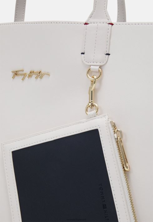 Ikooniline kandekott RJV624221 särav valge Tommy Hilfiger