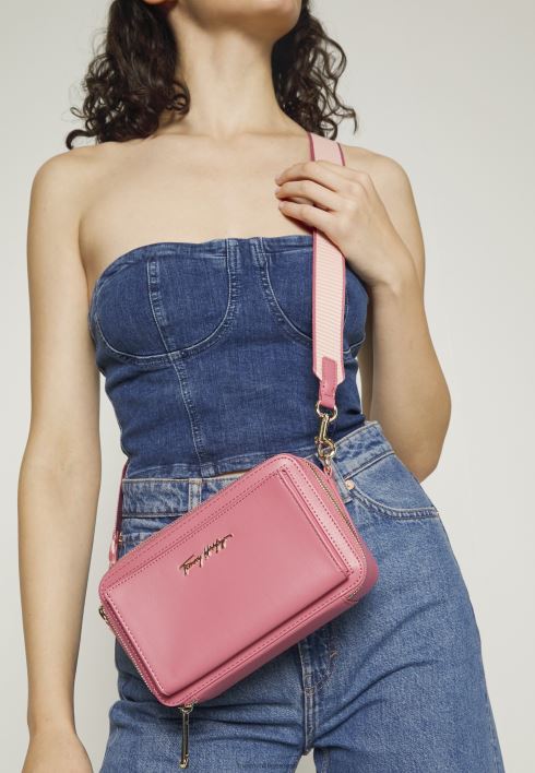 ikooniline kaamerakott üle keha koti RJV624206 inglise roosa Tommy Hilfiger