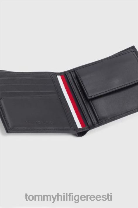 esmaklassiline nahast rahakott RJV623305 must Tommy Hilfiger