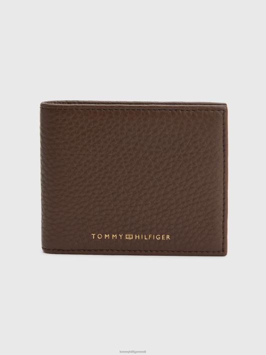 esmaklassiline nahast väike krediitkaardi rahakott RJV62593 pruun Tommy Hilfiger