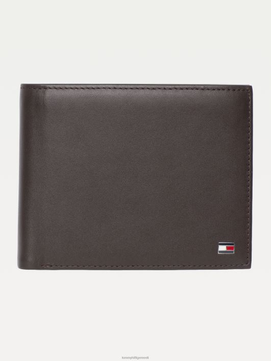 eton bifold nahast rahakott RJV62608 pruun Tommy Hilfiger