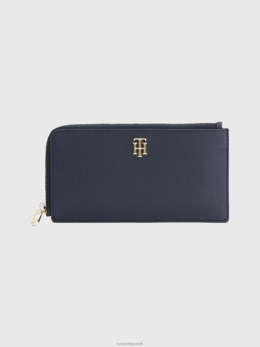 õhuke lukuga rahakott RJV621952 ruumi sinine Tommy Hilfiger