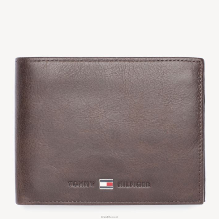 johnson nahast krediitkaardi rahakott RJV62590 pruun Tommy Hilfiger