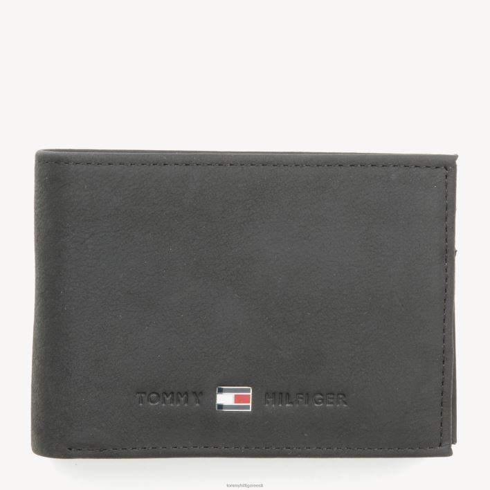 johnson väike nahast rahakott RJV62602 must Tommy Hilfiger