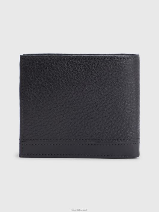 kivitera nahast rahakott RJV62910 must Tommy Hilfiger
