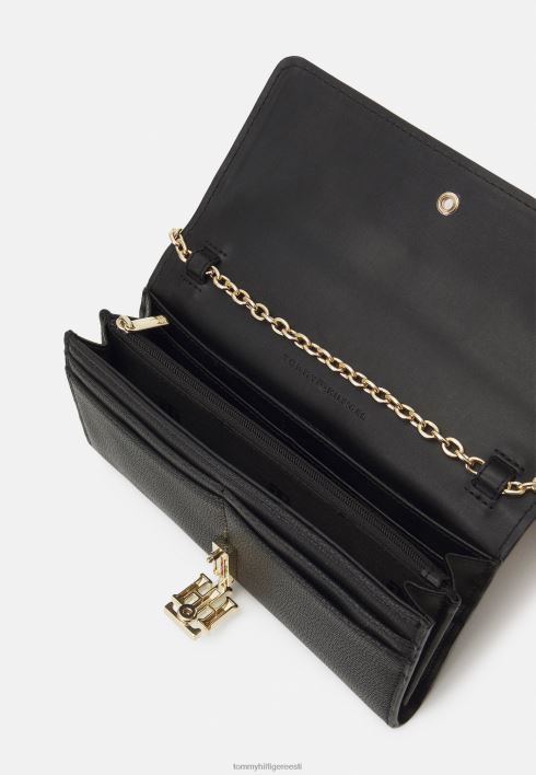 kontuuriga klapiga rahakott üle kehakotti RJV624362 must Tommy Hilfiger