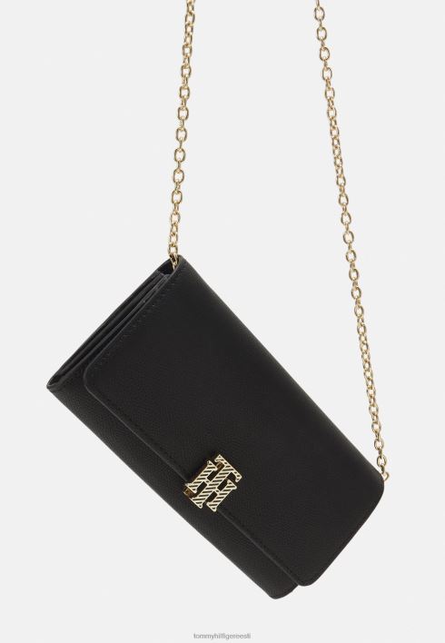 kontuuriga klapiga rahakott üle kehakotti RJV624362 must Tommy Hilfiger