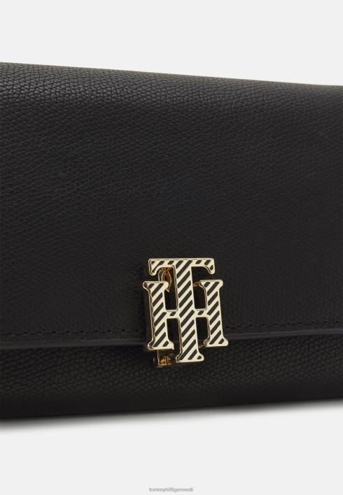kontuuriga klapiga rahakott üle kehakotti RJV624362 must Tommy Hilfiger