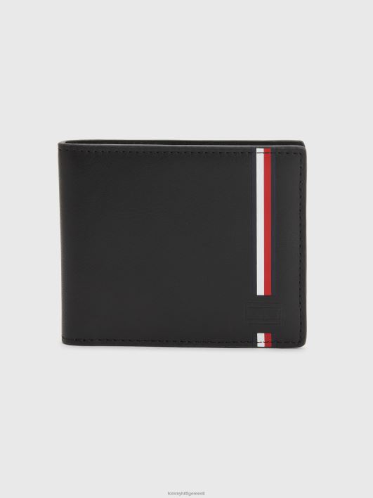 linna pendelrände väike krediitkaardi rahakott RJV62587 must Tommy Hilfiger