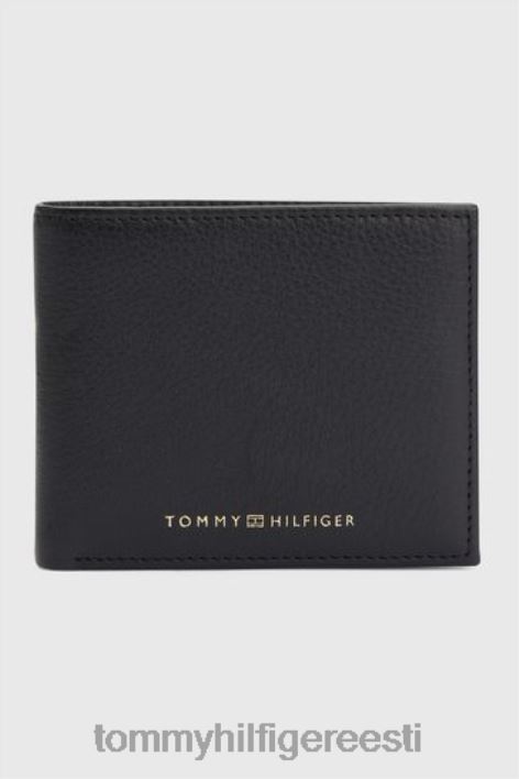 mini premium nahast rahakott RJV623786 must Tommy Hilfiger