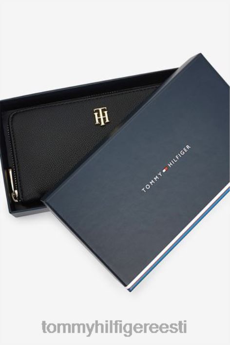 suur ajatu tõmblukk ümber rahakoti RJV623753 must Tommy Hilfiger