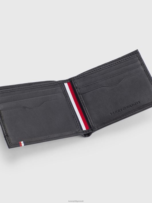 veerisest nahast väike rahakott RJV62909 must Tommy Hilfiger