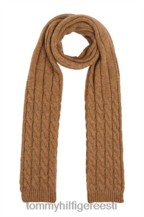 ajatu kaabliga kootud sall RJV623599 pruun Tommy Hilfiger