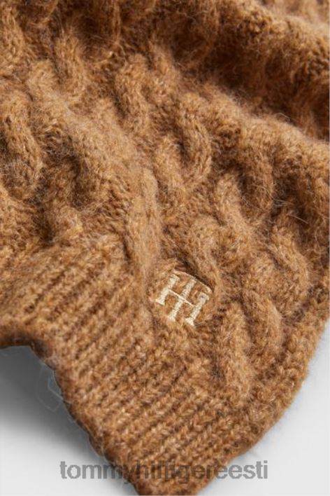 ajatu kaabliga kootud sall RJV623599 pruun Tommy Hilfiger