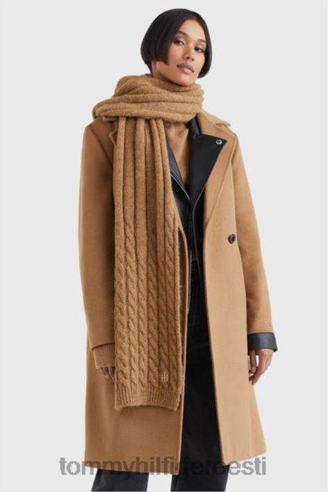 ajatu kaabliga kootud sall RJV623599 pruun Tommy Hilfiger