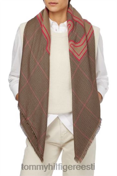 ettevalmistuskontrolli sall RJV623293 pruun Tommy Hilfiger