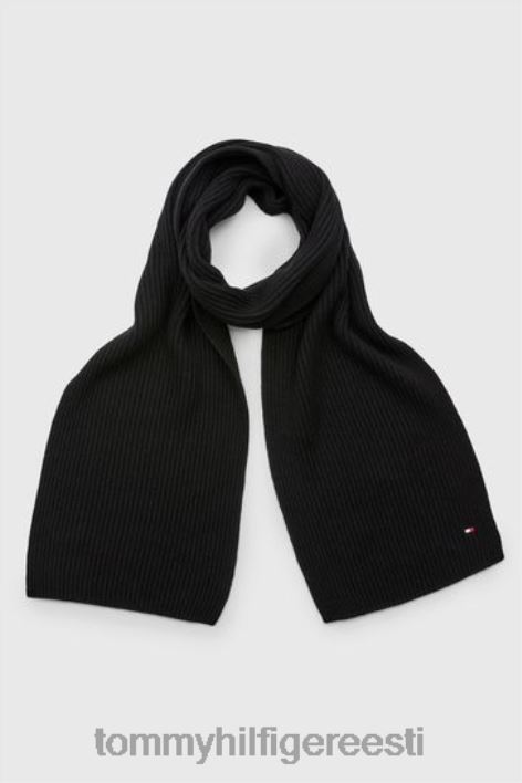 hädavajalik lipp kootud sall RJV623459 must Tommy Hilfiger