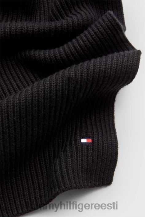 hädavajalik lipp kootud sall RJV623459 must Tommy Hilfiger