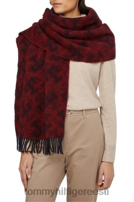 ikooniline monogramm sall RJV623587 punane Tommy Hilfiger