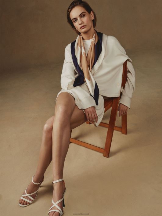 siidist ruudukujuline sall RJV62544 neutraalne/kõrbetaevas Tommy Hilfiger