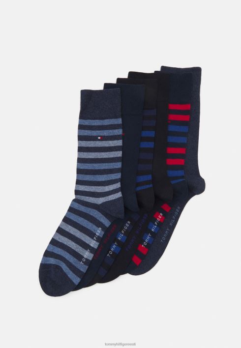 6 pakki ökosokke RJV627145 sinine kombinatsioon Tommy Hilfiger
