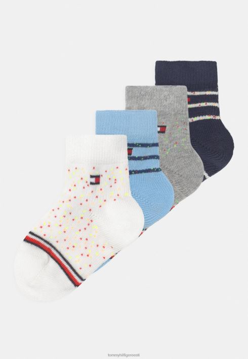 baby neppy stripes unisex 4 pakki sokid RJV626768 sinine Tommy Hilfiger