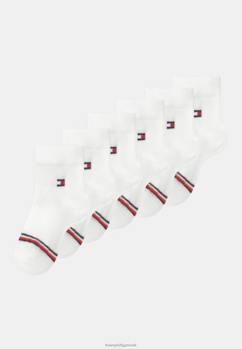 baby unisex 6 pakki sokid RJV626924 valge Tommy Hilfiger