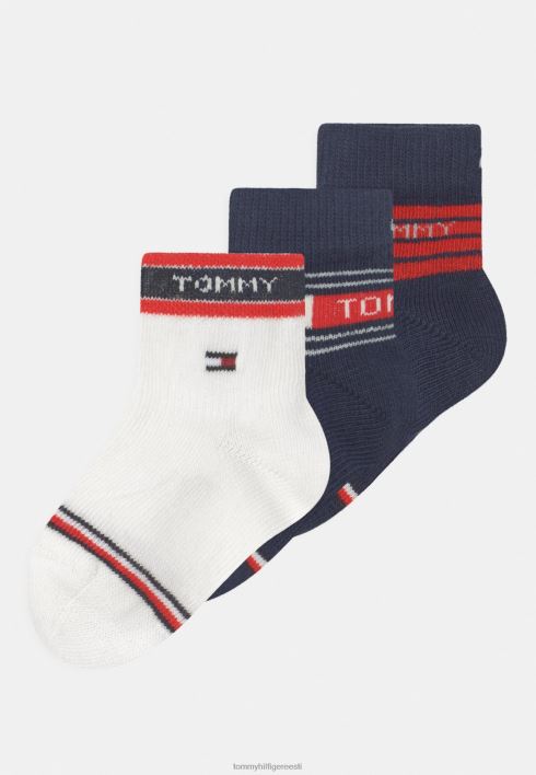 beebi triibulised sokid RJV627138 mereväe/valge Tommy Hilfiger