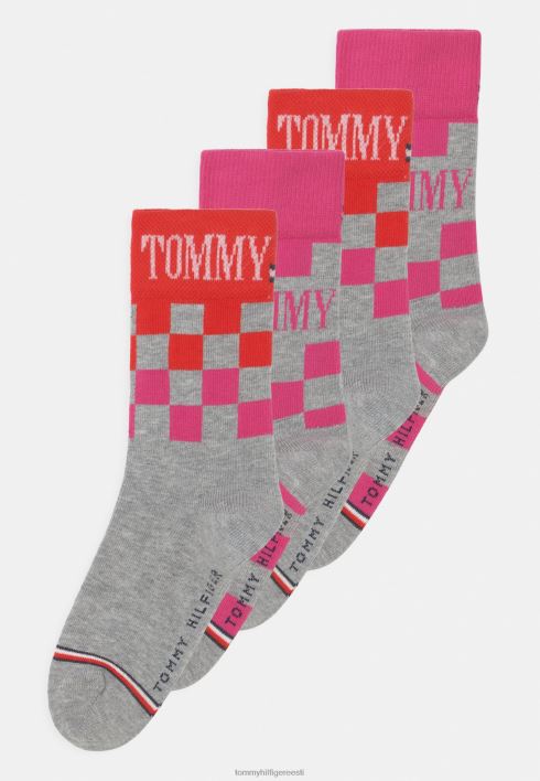 kids racercheck 4 pakki sokid RJV627152 magenta kombo Tommy Hilfiger