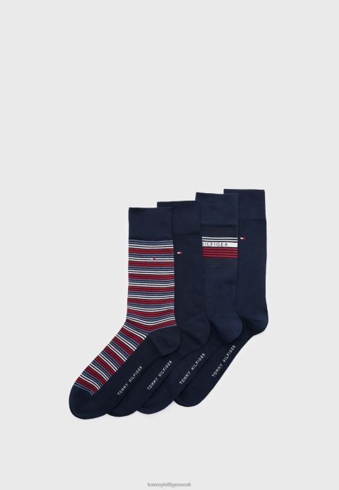 kinkekarbi triip 4 paki sokid RJV627146 merevägi Tommy Hilfiger