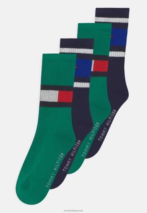 laste lipp 4 pakki sokid RJV627125 roheline/tumesinine Tommy Hilfiger