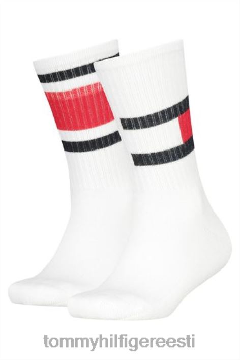 laste lipulised sokid 2 tk RJV623393 valge Tommy Hilfiger