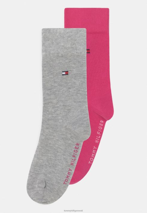 laste põhilised 2 pakki sokid RJV626733 magenta Tommy Hilfiger