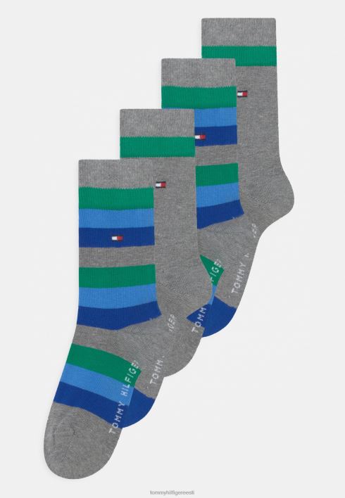 laste põhisokid 4 pakki RJV627148 roheline/sinine Tommy Hilfiger