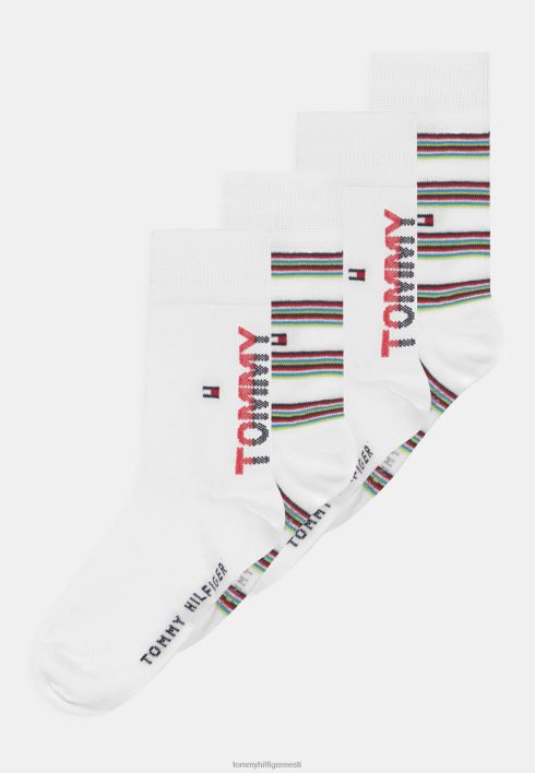 laste triibuline 4 pakki unisex sokid RJV628927 valge Tommy Hilfiger