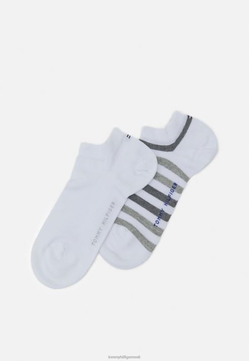 meeste duo triibuline sneaker 2 pakki treenimissokid RJV626756 valge Tommy Hilfiger