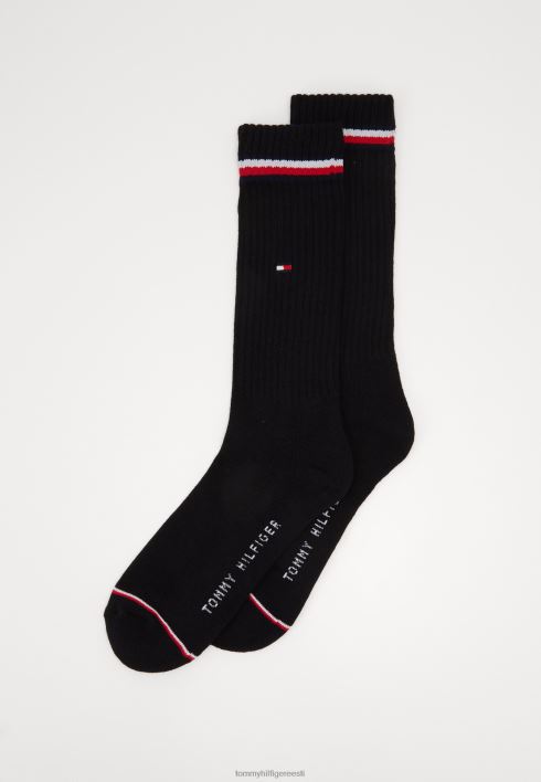 meeste ikoonilised sokid 2 pakki sokid RJV627187 must Tommy Hilfiger