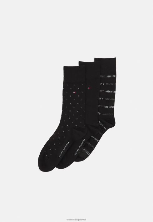 meeste kinkekarbis 3 pakki sokid RJV626879 must Tommy Hilfiger