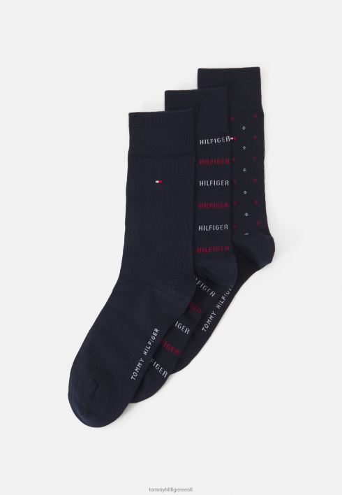 meeste kinkekarbis 3 pakki sokid RJV627107 merevägi Tommy Hilfiger