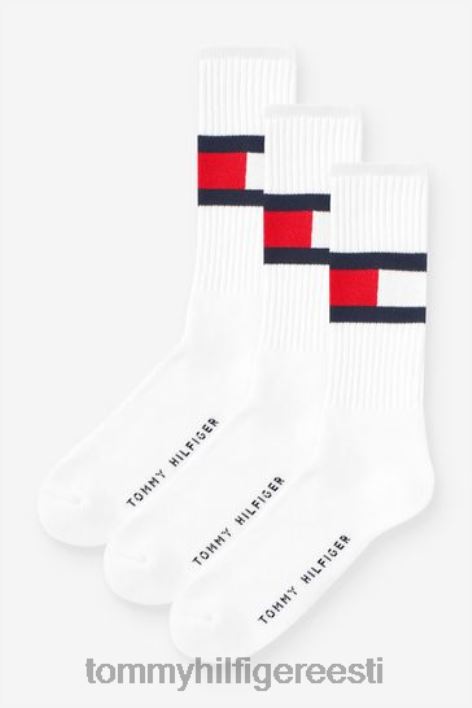 meeste lipu sokid 3 tk RJV623104 valge Tommy Hilfiger