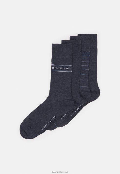 meeste plekist kinkekarp 4 pakki sokke RJV627116 hall melanž Tommy Hilfiger