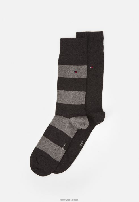 meeste ragbisokk 2 pakki sokid RJV626904 antratsiit/hall Tommy Hilfiger