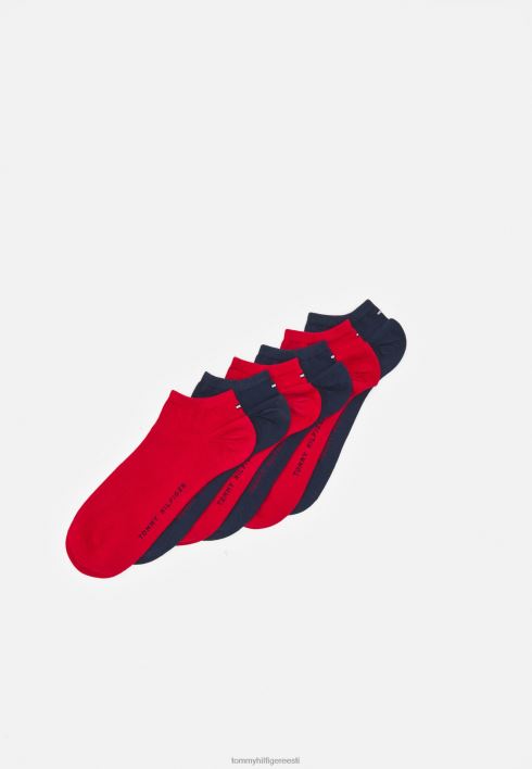 meeste sneaker ecom 6 pakki sokid RJV626803 punane/sinine Tommy Hilfiger