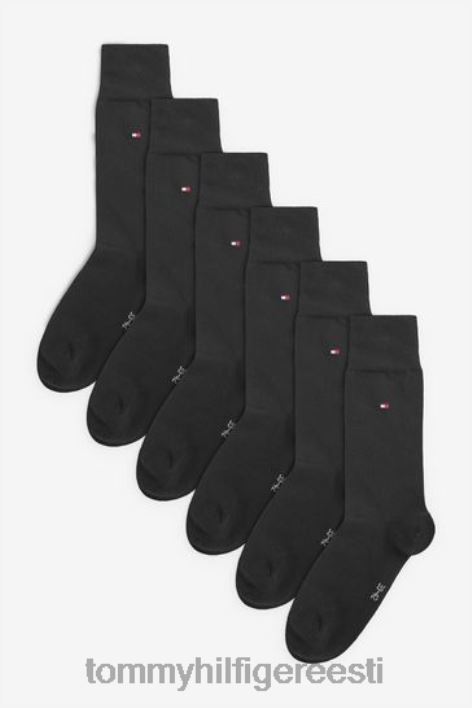 meeste sokid 6 tk RJV623143 must Tommy Hilfiger